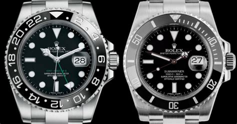 rolex submariner gmt black|Rolex gmt master vs submariner.